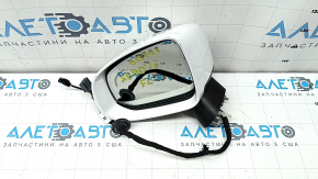 Left side mirror assembly for Volvo XC90 16-24, 14+4 pins, turn signal, heated, auto-dimming, BSM, camera, white