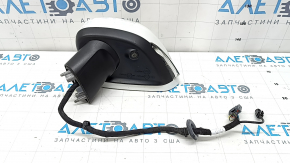 Left side mirror assembly for Volvo XC90 16-24, 14+4 pins, turn signal, heated, auto-dimming, BSM, camera, white