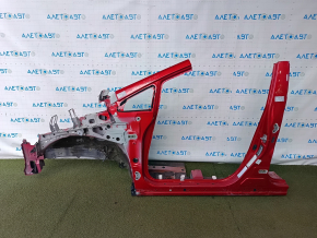 Front left quarter panel of Toyota Prius V 12-17 sawed off, with central pillar, red