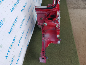 Front left quarter panel of Toyota Prius V 12-17 sawed off, with central pillar, red