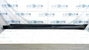Left threshold for Toyota Prius 50 16-22, black, scratches, missing fragment, broken fasteners