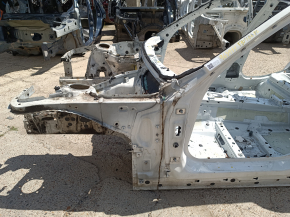 Front left quarter panel of BMW 3 F30 16-18 PHEV on the body, white