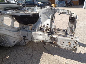 Front left quarter panel of BMW 3 F30 16-18 PHEV on the body, white