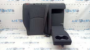 Backrest of the rear row of seats, 2nd row, right, Toyota Prius 50 16-18, black fabric, with a belt, with an armrest, dry-cleanable