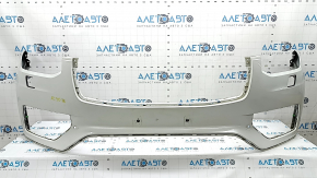 Front bumper, bare, Volvo XC90 16-19, for headlight washers and park assist, white, non-standard holes, scratch