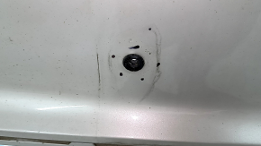 Front bumper, bare, Volvo XC90 16-19, for headlight washers and park assist, white, non-standard holes, scratch