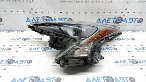 Left front headlight for Toyota Prius 50 16-18 LED, needs polishing, scratches, broken mount