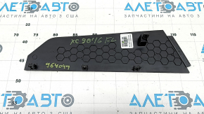 Side lower rear left center console trim Volvo XC90 16-25 type 1, black, scratches