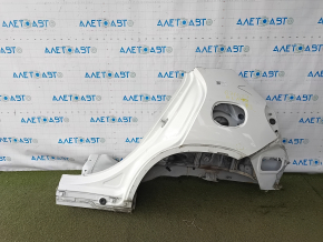 The quarter wing of the rear left Mercedes GLA 15-20 is sawn off, white, dented, bump