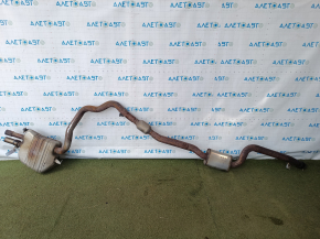 Exhaust line, middle section, BMW F30 16-18 PHEV, with barrel, with valve, rusty