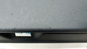 Black front left door panel for Volvo XC90 16-22, armrest and insert in black nappa leather, grey stitching, Bowers and Wilkins, with handle, scratches, dented, broken fastening