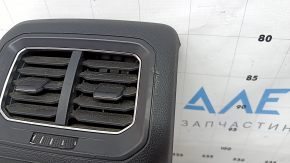 Black center console trim with deflector for VW Tiguan 18-19, for cigarette lighter and USB, scratches