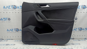Black front right door panel for VW Tiguan 18-20, black leather armrest, leather insert, with a buzzer, scratches, bump