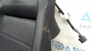 VW Tiguan 18-21 passenger seat cushion upholstery, black leather, perforated, heated, cleanable