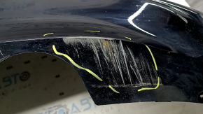 Black rear bumper, bare lower, Chevrolet Volt 16-19, for parking sensors, broken mount, scratches