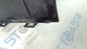 The rear bumper is bare and upper, Chevrolet Volt 16-19, black, with broken fasteners.