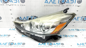 Left front headlight for Toyota Prius V 15-17, bare, halogen, needs polishing, broken mount