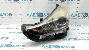 Left front headlight for Toyota Prius V 15-17, bare, halogen, needs polishing, broken mount