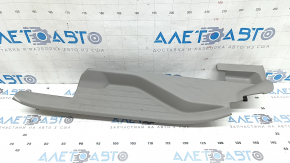 Rear left inner door sill trim for Toyota Prius V 15-17, gray, scratches, whitened plastic, broken fastener