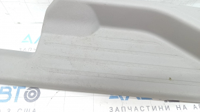 Rear left inner door sill trim for Toyota Prius V 15-17, gray, scratches, whitened plastic, broken fastener