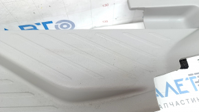 Rear left inner door sill trim for Toyota Prius V 15-17, gray, scratches, whitened plastic, broken fastener