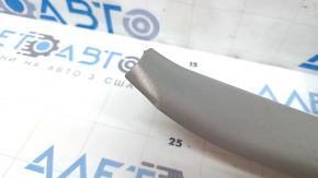 Rear left inner door sill trim for Toyota Prius V 15-17, gray, scratches, whitened plastic, broken fastener