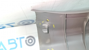 Rear left inner door sill trim for Toyota Prius V 15-17, gray, scratches, whitened plastic, broken fastener
