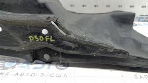 The left side engine protection of a Toyota Prius 50 16-18 is worn, torn, and dented.