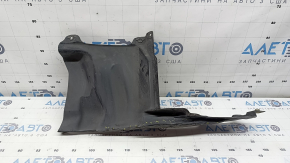 The right side engine protection of a Toyota Prius 50 16-18 is worn, torn, and dented.