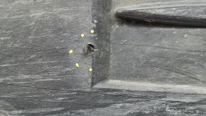 Right underbody protection for Toyota Prius 50 16-18 is worn and dented.