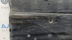 Right underbody protection for Toyota Prius 50 16-18 is worn and dented.