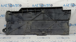 Right underbody protection for Toyota Prius 50 16-18 is worn and dented.