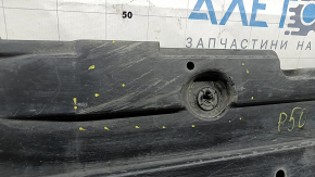 Left underbody protection for Toyota Prius 50 16-18 is worn, torn, and dented.