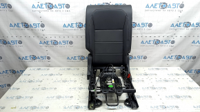 Rear seat backrest, 2nd row, right, VW Tiguan 18-21, black leather, perforated, with frame, for cleaning