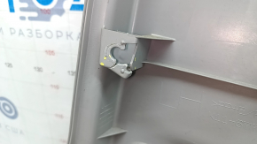 Door trim panel rear left Toyota Prius V 15-17 gray, armrest leather gray, with handle, scratches, broken fastener