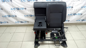 Rear seat backrest, 2nd row, left, VW Tiguan 18-21, black leather, perforated, with belt and armrest, with frame