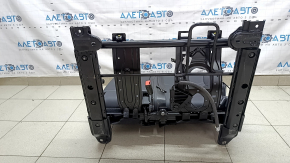 Rear seat backrest, 2nd row, left, VW Tiguan 18-21, black leather, perforated, with belt and armrest, with frame