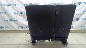 Rear seat backrest, 2nd row, left, VW Tiguan 18-21, black leather, perforated, with belt and armrest, with frame