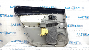 Door trim panel rear right Toyota Prius V 15-17 gray, armrest leather gray, with handle, scratches, worn