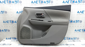 Front right door panel for Toyota Prius V 12-17, gray, gray leather armrest, with handle, scratches
