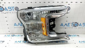 Ford F-150 18-20 right front headlight is bare, halogen, broken mounts, broken housing, cracks in the glass