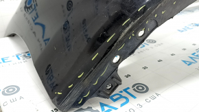 Front bumper, bare, Toyota Prius V 15-17 rest, black, crack, cracks in fasteners, scratches