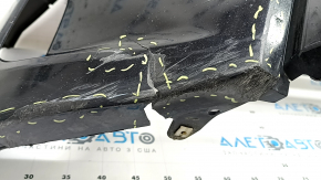 Front bumper, bare, Toyota Prius V 15-17 rest, black, crack, cracks in fasteners, scratches