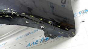 Front bumper, bare, Toyota Prius V 15-17 rest, black, crack, cracks in fasteners, scratches