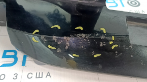Front bumper, bare, Toyota Prius V 15-17 rest, black, crack, cracks in fasteners, scratches