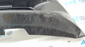 Toyota Prius V 15-17 front bumper lower grille without fog lights, scratches, broken fasteners, non-standard holes, dents
