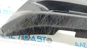 Toyota Prius V 15-17 front bumper lower grille without fog lights, scratches, broken fasteners, non-standard holes, dents
