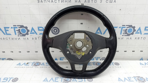VW Tiguan 18-21 black leather steering wheel, no buttons or trim, scratches, dents
