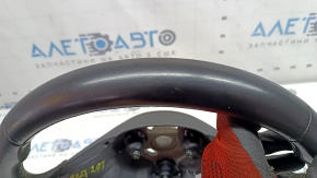 VW Tiguan 18-21 black leather steering wheel, no buttons or trim, scratches, dents