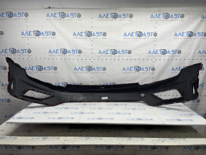 Front bumper bare VW Tiguan 18-21 red, without plug, scratches, non-factory holes